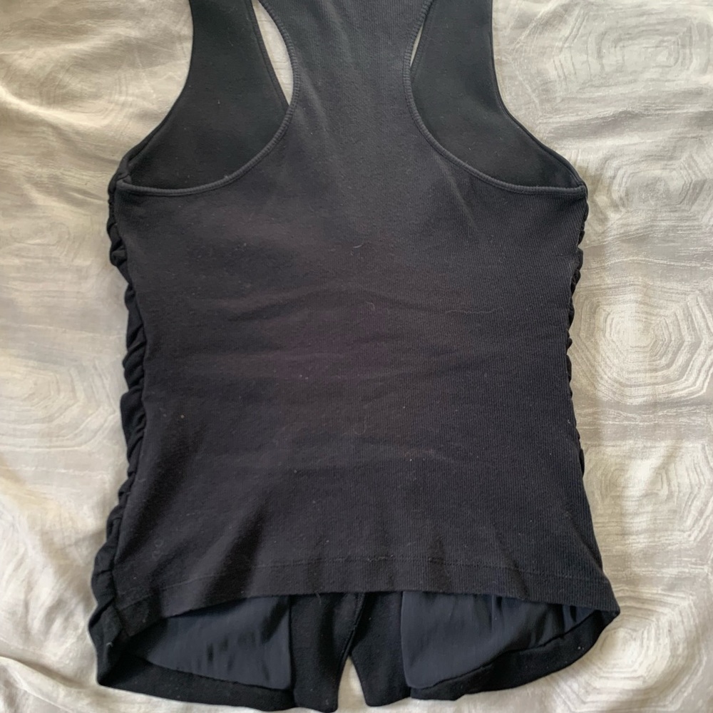 Elizabeth and James black Jersey ribbed back vest